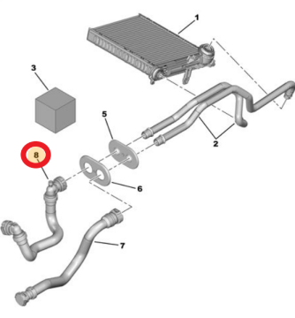 Peugeot 508 (2011-2016) 1.6 Hdi Kalorifer Radyatör Hortumu (Orijinal)