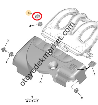 Citroen Berlingo (2002-2008)  Motor Kapak Klipsi Üst (İthal)