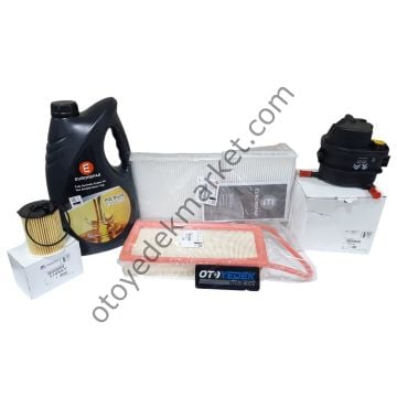 Peugeot 207 (2006-2012) 1.4 Hdi Filtre Seti (Orijinal) Ve 5w30 Eurorepar Motor Yağ