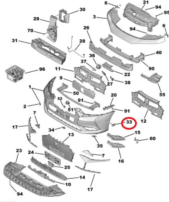 DS9 (2020-2025) Ön Tampon Sağ Sensör Mesnedi (Orijinal)