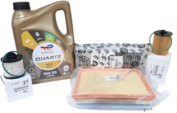 Peugeot 308 (2015-2018) 1,6 Hdi Euro6 120 Hp Filtre Seti (Orijinal) Ve 5W30 Motor Yağ