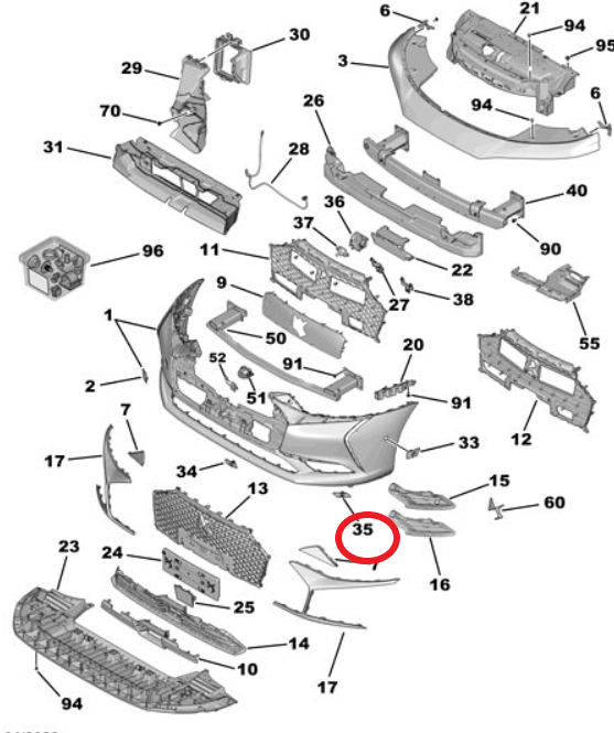 DS9 (2020-2025) Ön Tampon Sağ Sensör Mesnedi (Orijinal)