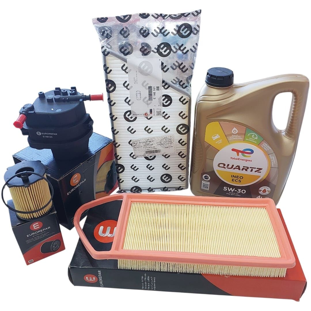 Peugeot 206 (2003-2011) 1.4 Hdı Filtre Seti Ve 5w30 Yağ (Orijinal Eurorepar)