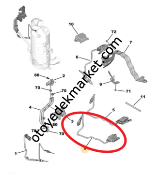 Peugeot Partner (2019-2025) 1.5 Dizel Azot Oksit Sensörü (Orijinal)