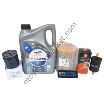 Peugeot 106 (1994-2002) 1.4 Ve 1.6 Benzinli Filtre Bakım Seti (Orijinal) Ve 10w40 Motor Yağ
