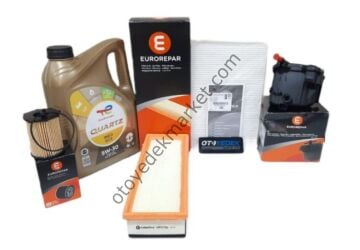 Citroen C5 (2006-2010) 1.6 Hdi Filtre Bakım Seti 5w30 Yağlı (Orijinal Eurorepar)