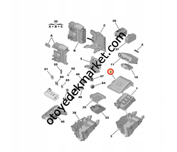 Opel Vivaro (2020-2024) Motor Sigorta Kutu Üst Kapak (Orijinal)