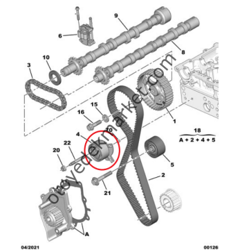 Citroen Jumper (2015-2023) 2.0 Hdi Eksantrik / Triger Zinciri Gergi Rulmanı (Orijinal)