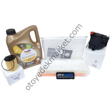Peugeot 308 (2007-2010) 1,6 Hdı Filtre Seti (Orijinal) Ve 5w30 Motor Yağ