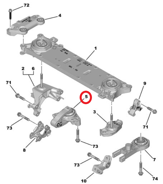 Peugeot e-5008 (2024-2026) Elektrikli Motor Sağ Kulağı (Orijinal)