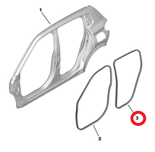 Citroen é-C3 (2024-2026) Arka Kapı Çerçeve Fitili (Orijinal)
