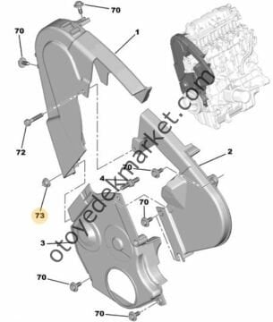 Peugeot Partner Tepe (2009-2018) Triger Kapak Vida Somunu