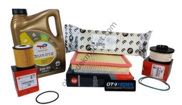 Citroen C-Elysee (2018-2024) 1,5 Blue Hdi Filtre Bakım Seti (Orijinal Eurorepar) Ve 5w30 Motor Yağ