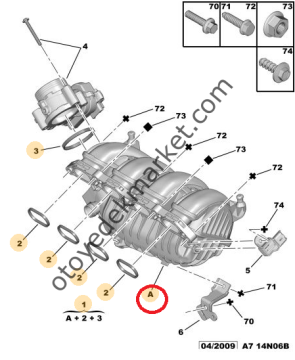 PEUGEOT 207 1,6 BENZİNLİ EMME MANİFOLDU