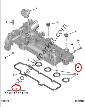 Peugeot 307 (2002-2008) 1,6 Hdi Emme Manifold Contası Takımı (İthal)