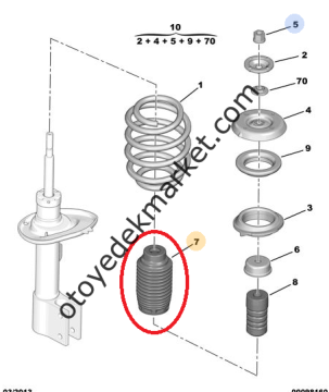 Peugeot 308 (2008-2014) Ön Amortisör Körüğü (İthal)