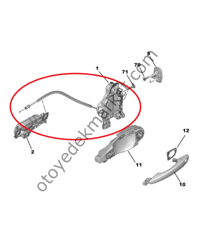 Opel Crossland (2020-2024) Sol Ön Kapı Kilidi (Orijinal)