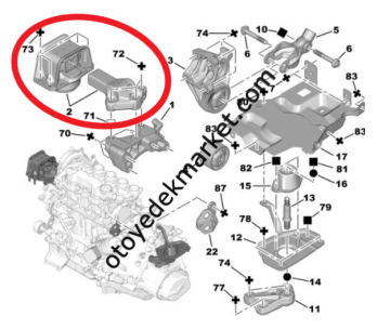 Citroen C4 Picasso (2006-2015) 1.6 Hdi Sağ Üst Motor Takozu (Swag)