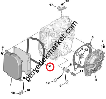 Citroen C4 (2011-2015) Otomatik Vites Şanzıman Kapak Contası (Orijinal)