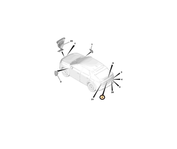 Peugeot 3008 (2024-2026) Arka 3008 Yazısı (Orijinal)