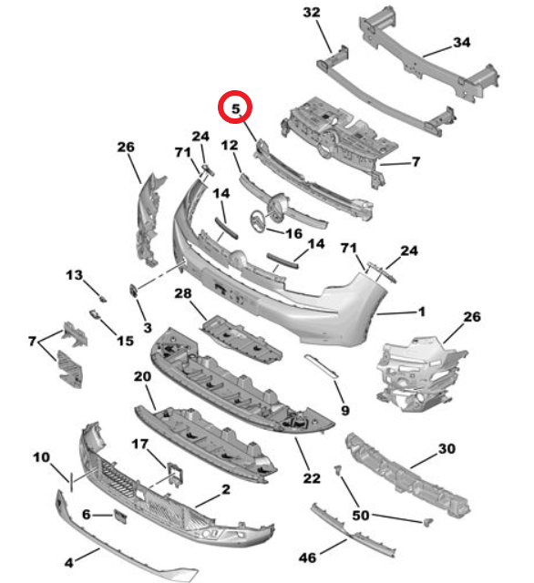 Citroen C4 ve C4 X (2025-2026) Ön Panjur Izgarası (Orijinal)