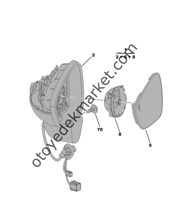 Opel Crossland (2020-2024) Sol Dikiz Aynası (Orijinal)