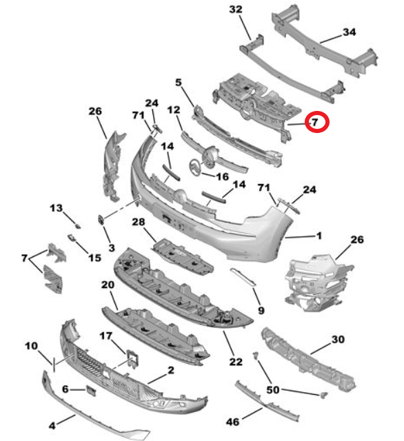 Citroen C4 ve C4 X (2025-2026) Ön Panel Üst Plastiği (Orijinal)