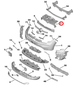 Citroen C4 ve C4 X (2025-2026) Ön Panel Üst Plastiği (Orijinal)