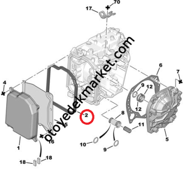 Peugeot 301 (2012-2015) Otomatik Vites Şanzıman Kapak Contası (Orijinal)