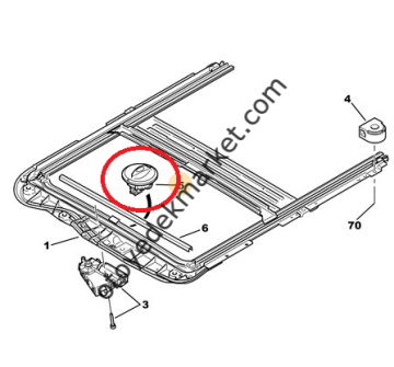 Peugeot 307 (2001-2008) Sunroof Açma Kapama Düğmesi (İthal)