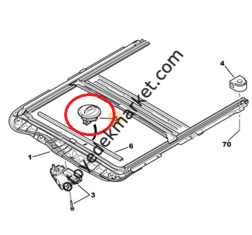 Peugeot 407 (2004-2011) Sunroof Açma Kapama Düğmesi (İthal)
