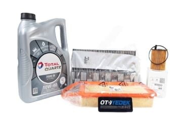 Peugeot 307 (2002-2008) 1.4 HDI Filtre Seti (Orijinal)Mazot Filtresiz Ve Total 10W40 Motor Yağ