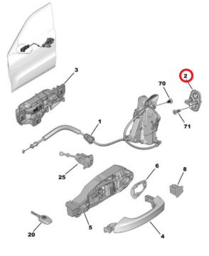 Citroen é-C3 (2024-2026) Arka Kapı Kilidi Karşılığı (Orijinal)