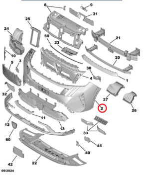 Peugeot 3008 (2024-2026) Ön Tampon (Orijinal)