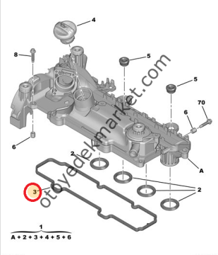 PEUGEOT 207 (2006-2012) 1,4 HDİ SUBAP KAPAK CONTASI (ORİJİNAL)