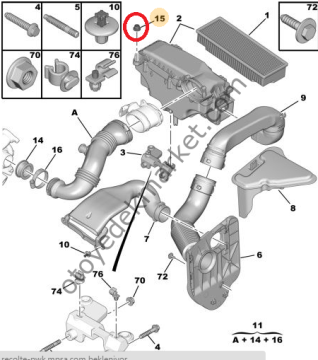 Peugeot 207 (2006-2012) 1,6 Hdi Hava Filtre Kutu Takozu (İthal)