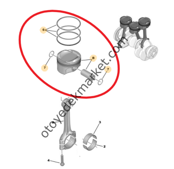 Opel Astra (2022-2026) 1.2 Turbo Benzinli Piston + Segman Takımı (Orijinal)