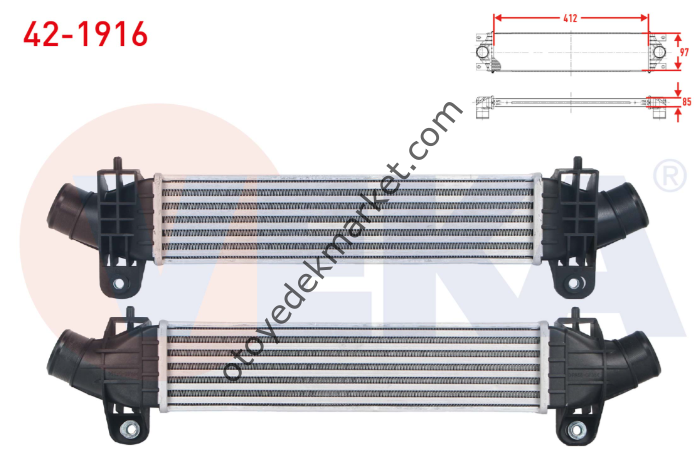 Ford Mondeo (2001-2006) 2.0 Tdci Turbo İntercooler Radyatör (Veka)