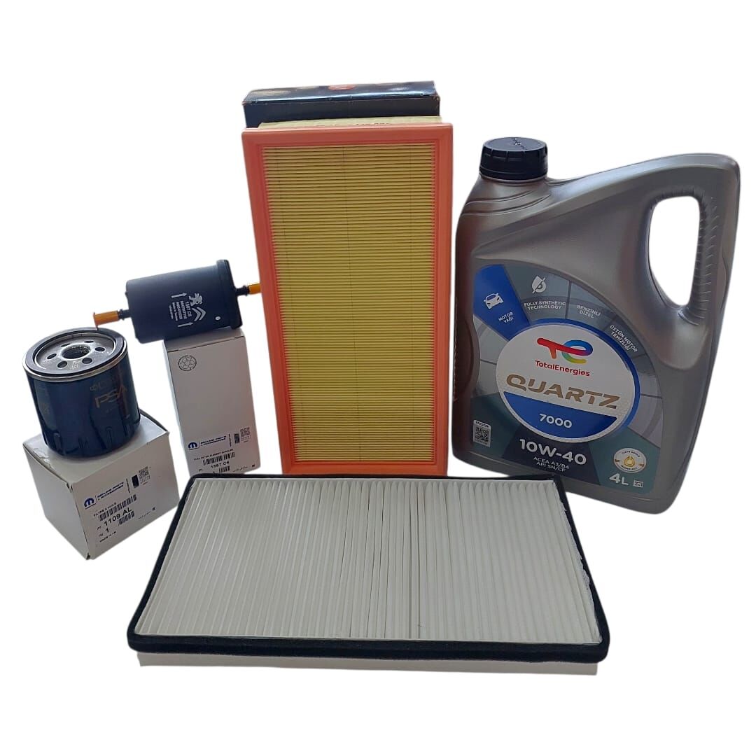 Peugeot 406 (1996-2004) 2.0 Benzinli Filtre Bakım Seti (Orijinal) Ve 10w40 Motor Yağ