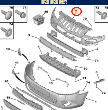 Peugeot Partner Teppe (2012-2015) Ön Tampon İç İskeleti (Phira)