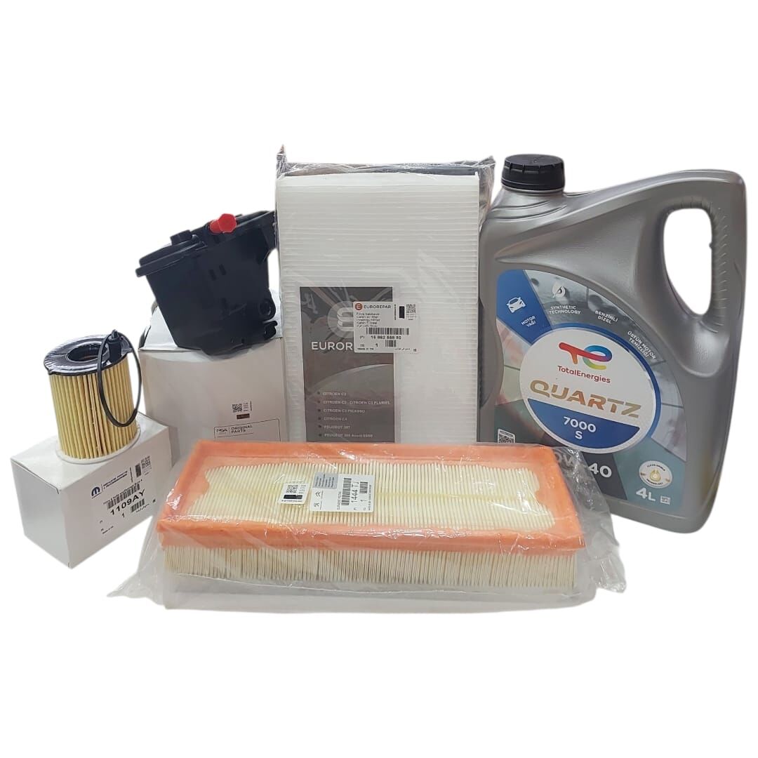 Peugeot 307 (2003-2008) 1.6 Hdı Filtre Seti (Orijinal) Ve 10w40 Motor Yağ