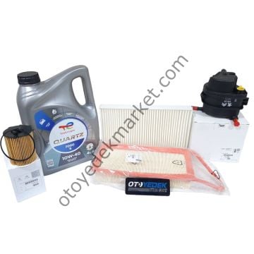 Peugeot 307 (2001-2008) 1,4 Hdi Filtre Seti (Orijinal)+10w40 Motor Yağı