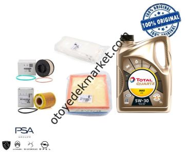 Opel Corsa (2020-2023) 1.5 Blue Hdi Filtre Bakım Seti Ve 5w30 Motor Yağ (Orijinal)