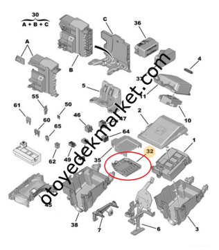 Citroen Berlingo (2019-2026) Akü Sigorta Kutusu (Orijinal)