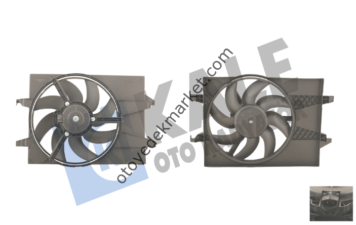 Ford Fiesta (2002-2007) 1.6 Benzinli Fan Mototru Komple +Ac (Kale)