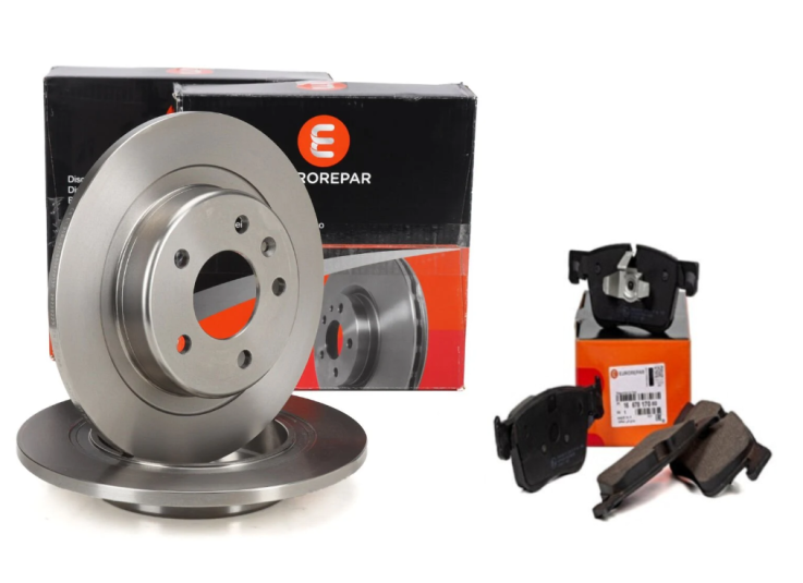 Citroen C4 (2004-2015) Arka Balata Ve Disk Seti Rulmanlı Poryalı Tip (Orijinal Eurorepar)