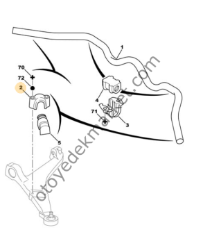 Citroen Saxo (1996-2003) 1.4 Benzinli Viraj Demir Orta Lastik Mesnedi (Orijinal)