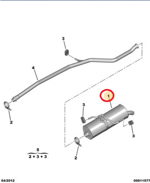 PEUGEOT 206 1,4-1,6 BENZİNLİ ARKA EGZOS SUSTURUCU