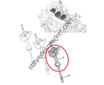 Citroen C5 Aircross (2020-2021) 1.2 Turbo Benzinli Ateşleme Bobini (Orijinal)