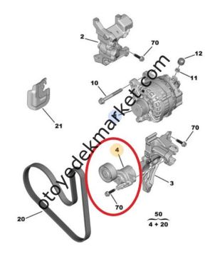 Citroen C-Elysee (2018-2024) 1.5 Hdi Alternatör Gergi Rulmanı (Orijinal)
